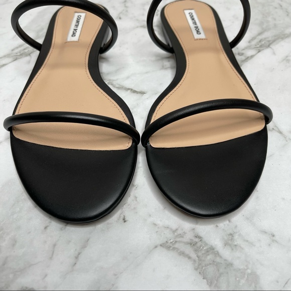 SOLD Country Road Black Leather Billie Sandals Shoes 36 - Picture 4 of 12